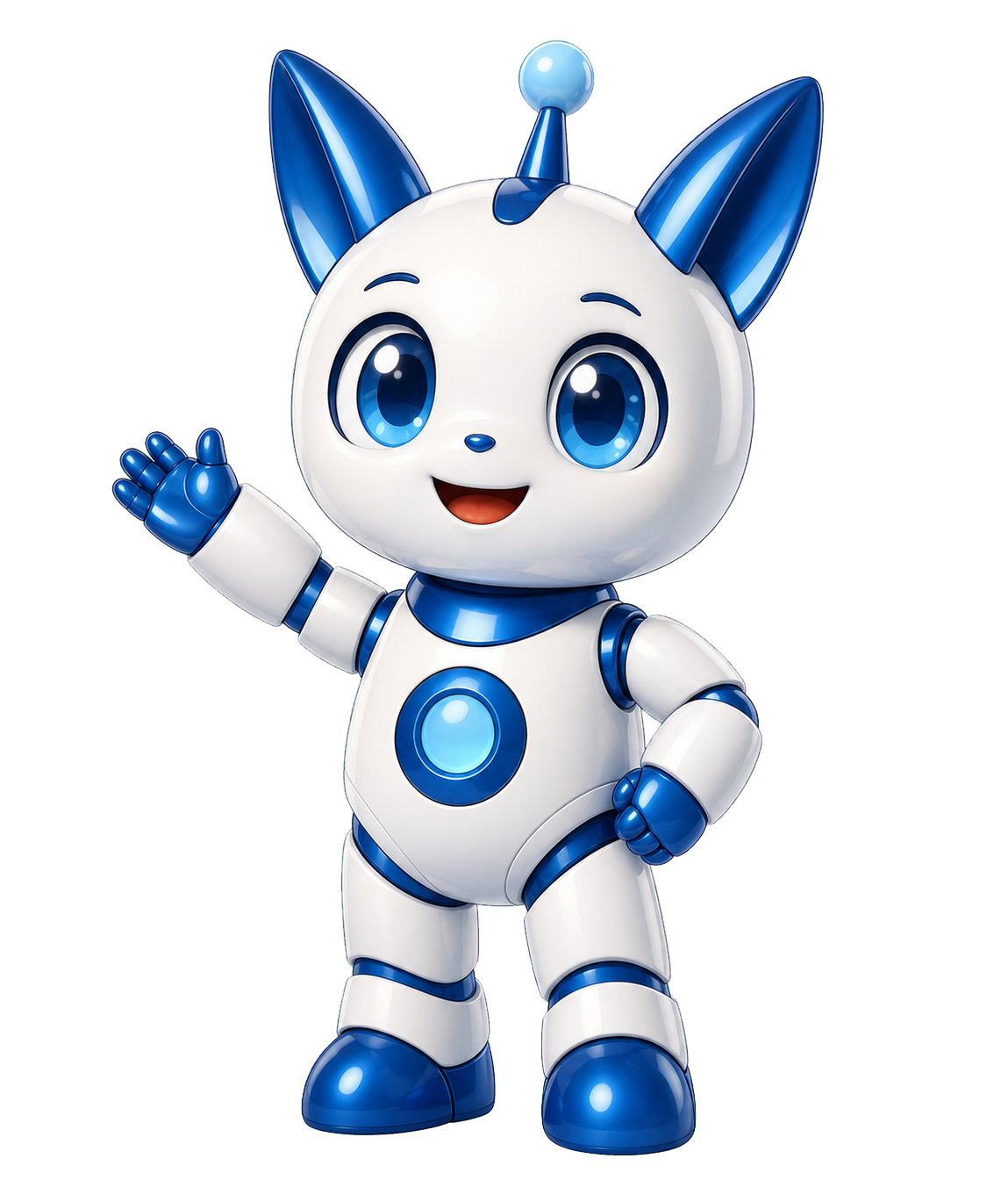 コハクちゃんがAI社員づくりを案内するイメージ